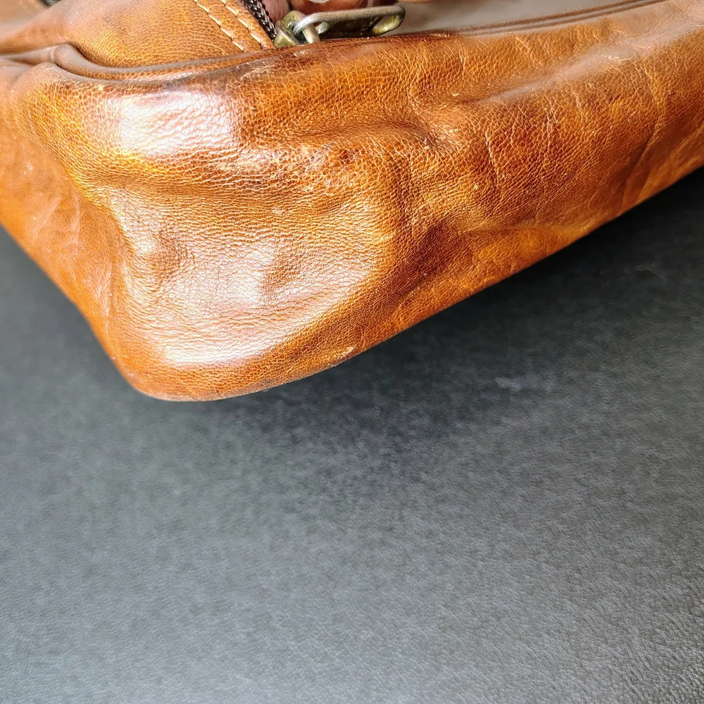 Johnny fly leather Convertible Backpack Messenger brown